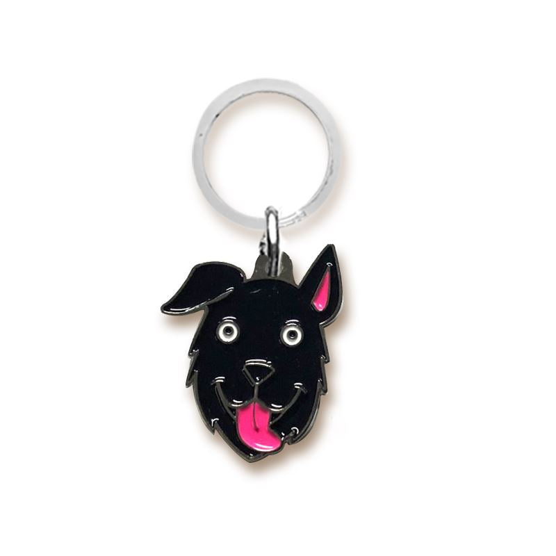 Placa Pet Lover - Mestizo Grabado 2 negro