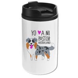 Mug Mini Blanco - Pastor Australiano Yo amo a mi