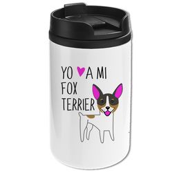 Mug Mini Blanco - Fox Terrier Yo amo a mi