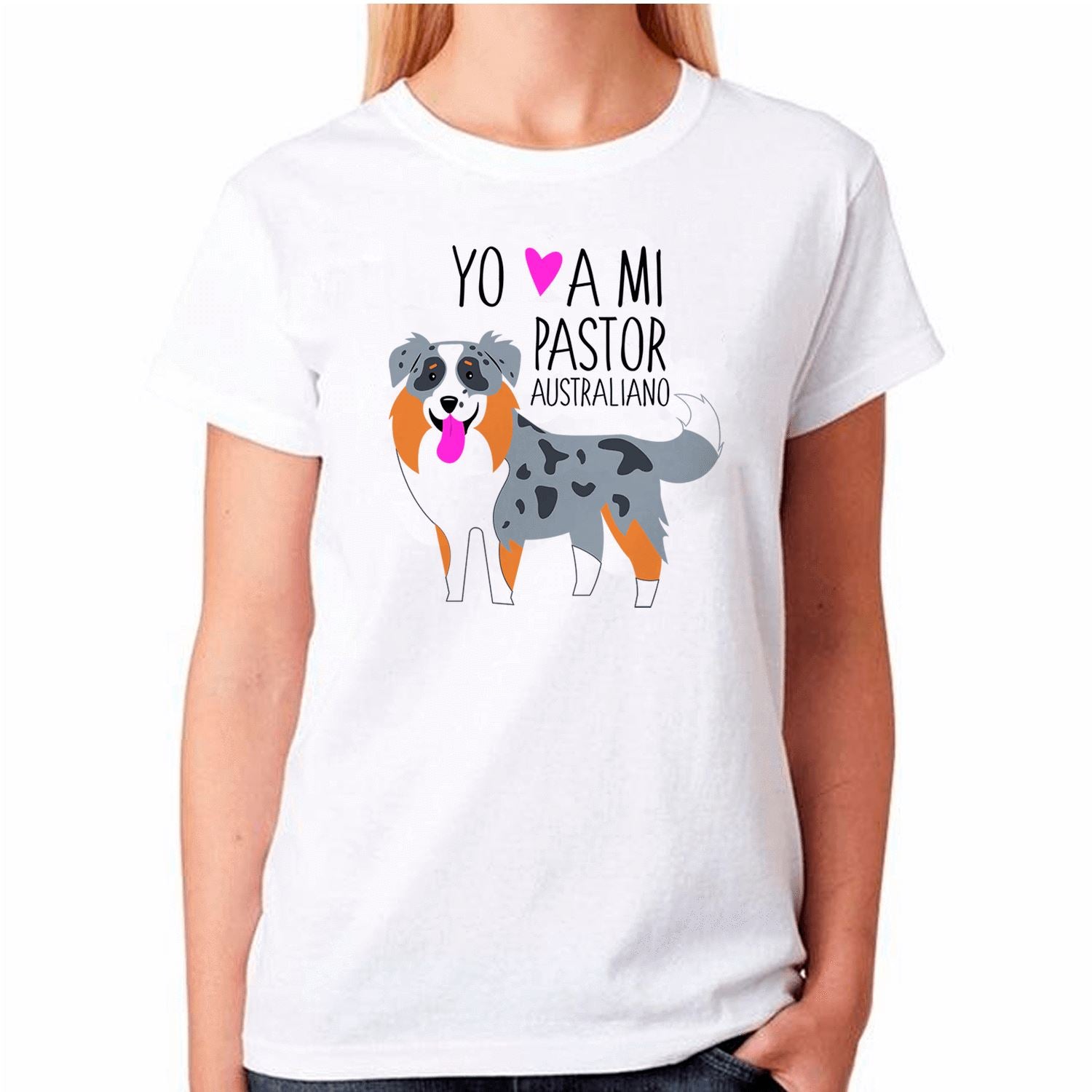 Polera de vestir Mujer manga corta - Pastor Australiano Tienda Petfy