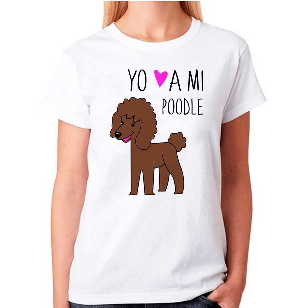 Polera Sport Mujer manga corta - Poodle Tienda Petfy cafe S Small