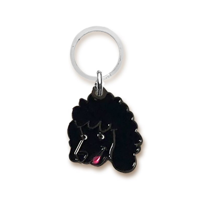 Placa Pet Lover - Poodle Grabado 2 negro