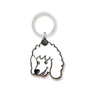 Placa Pet Lover - Poodle Grabado 2 blanco