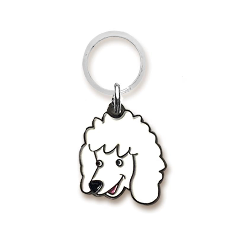 Placa Pet Lover - Poodle Grabado 2 blanco