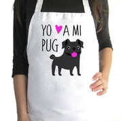 Pechera de Cocina - Pug Tienda Petfy negro