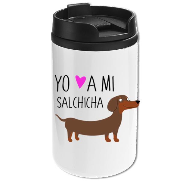 Mug Mini Blanco - Salchicha - Tienda Petfy