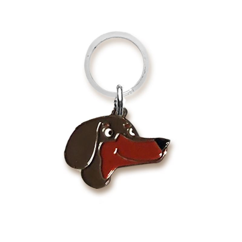 Placa Pet Lover - Salchicha Grabado 2 cafe