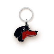 Placa Pet Lover - Salchicha Grabado 2 negro