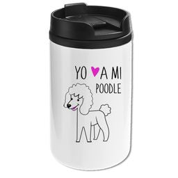 Mug Mini Blanco - Poodle Yo amo a mi (con detalles)