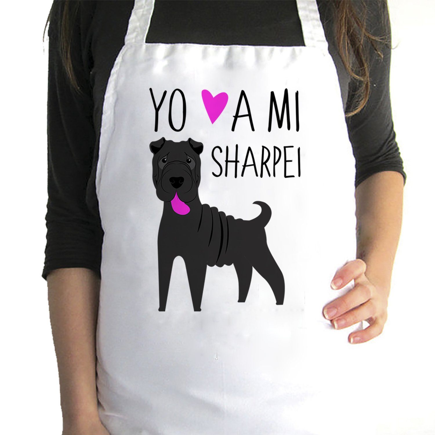 Pechera de Cocina - Sharpei Tienda Petfy negro