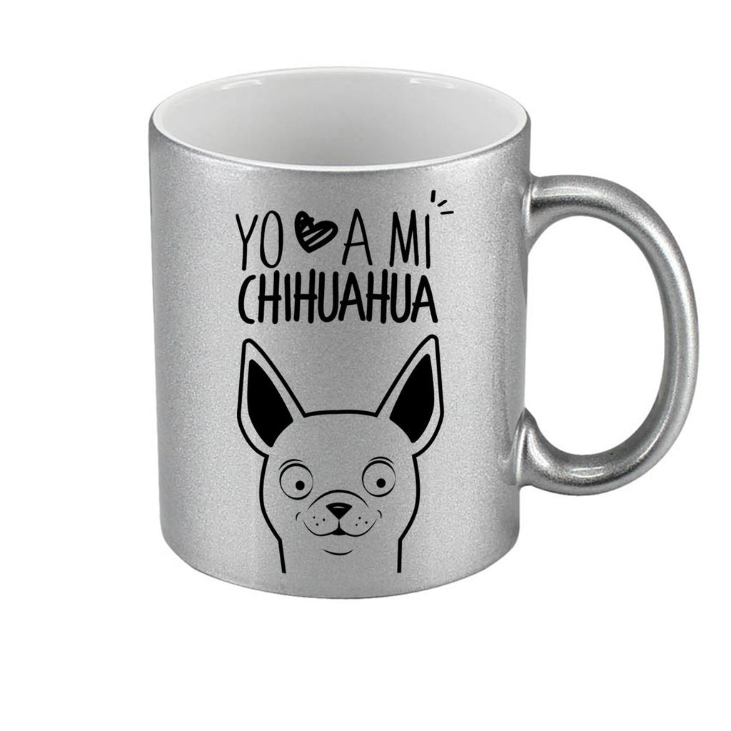 Tazón Color Chihuahua Tienda Petfy Plateado