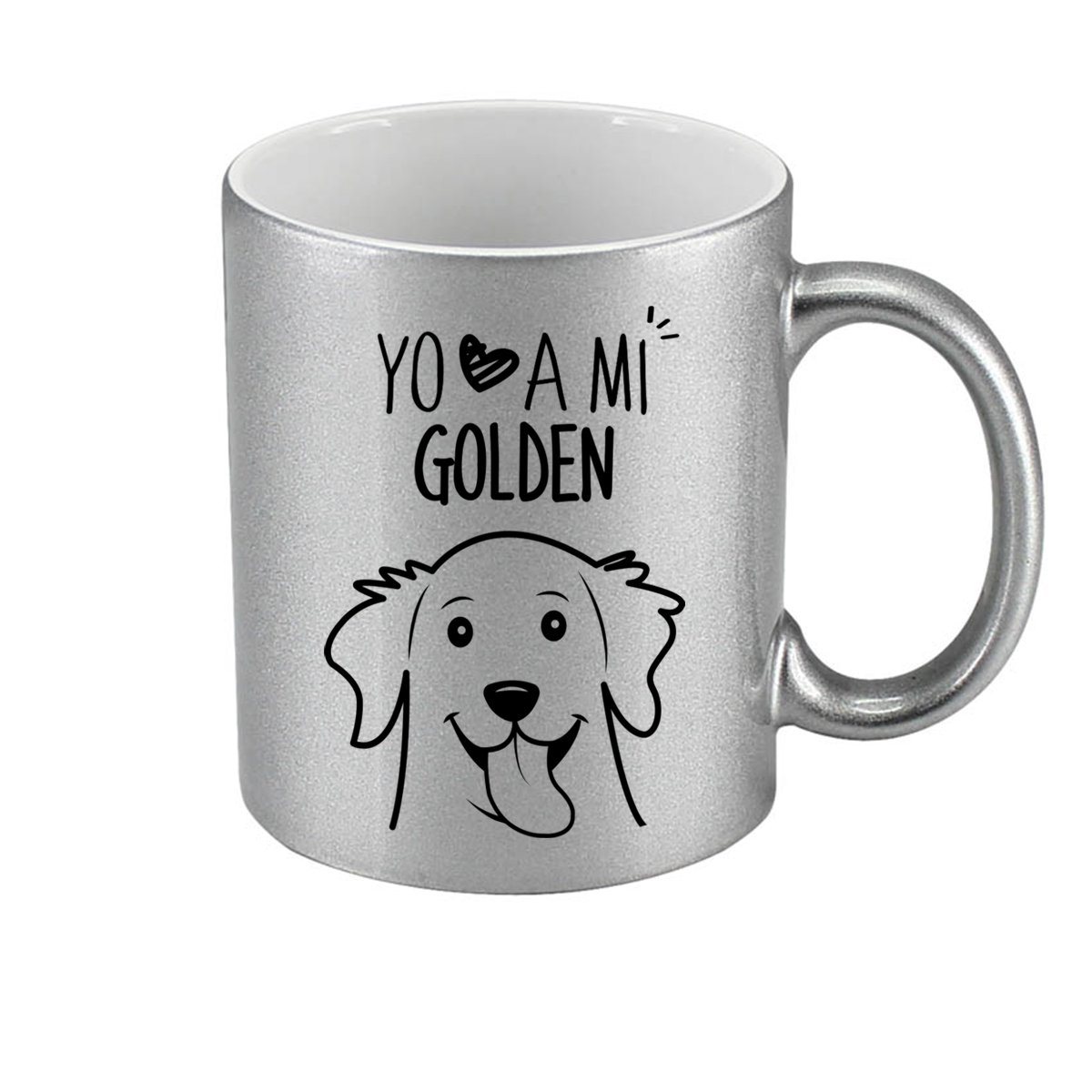 Tazón Color Golden Tienda Petfy Plateado