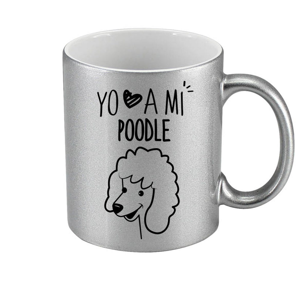 Tazón Color Poodle Tienda Petfy Plateado