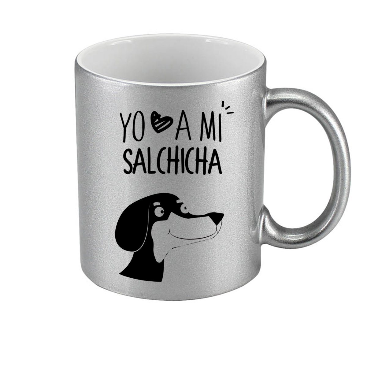 Tazón Color Salchicha Tienda Petfy Plateado