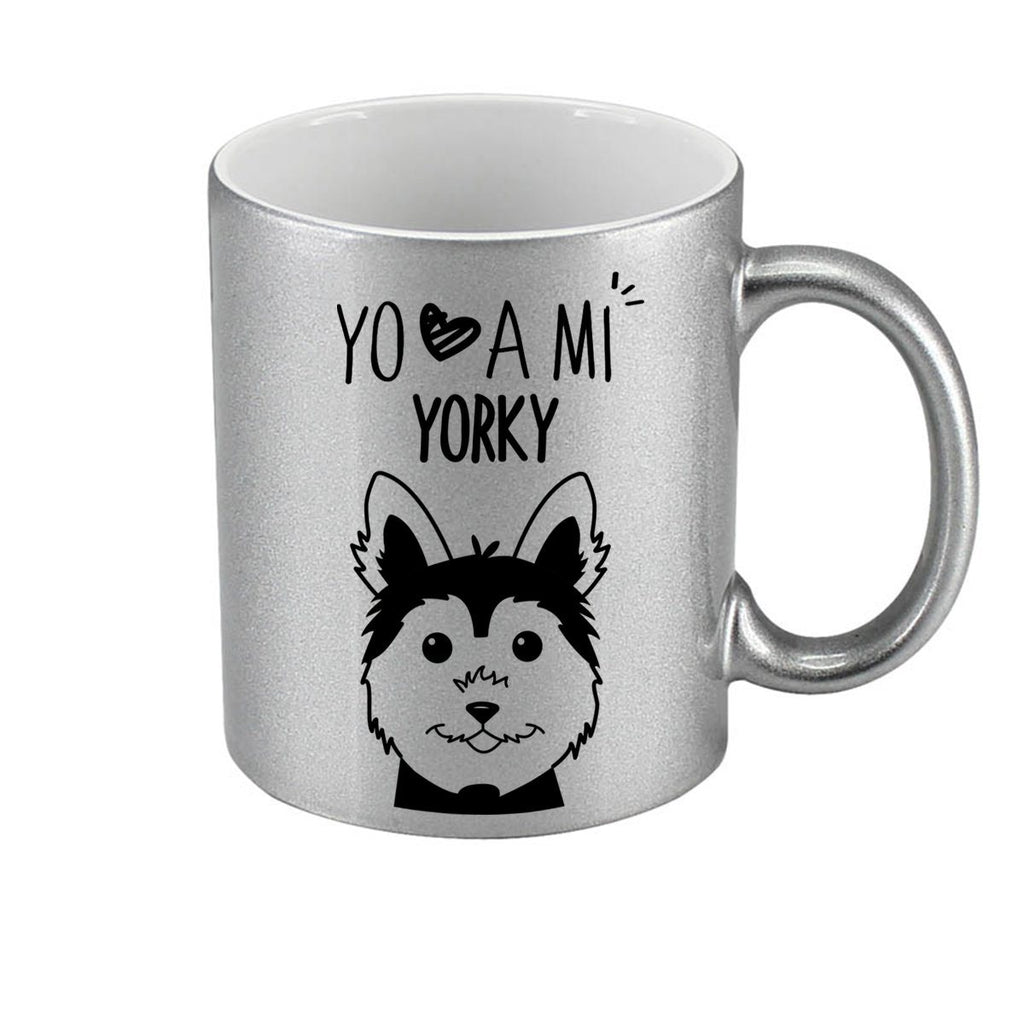 Tazón Color Yorky Tienda Petfy Plateado