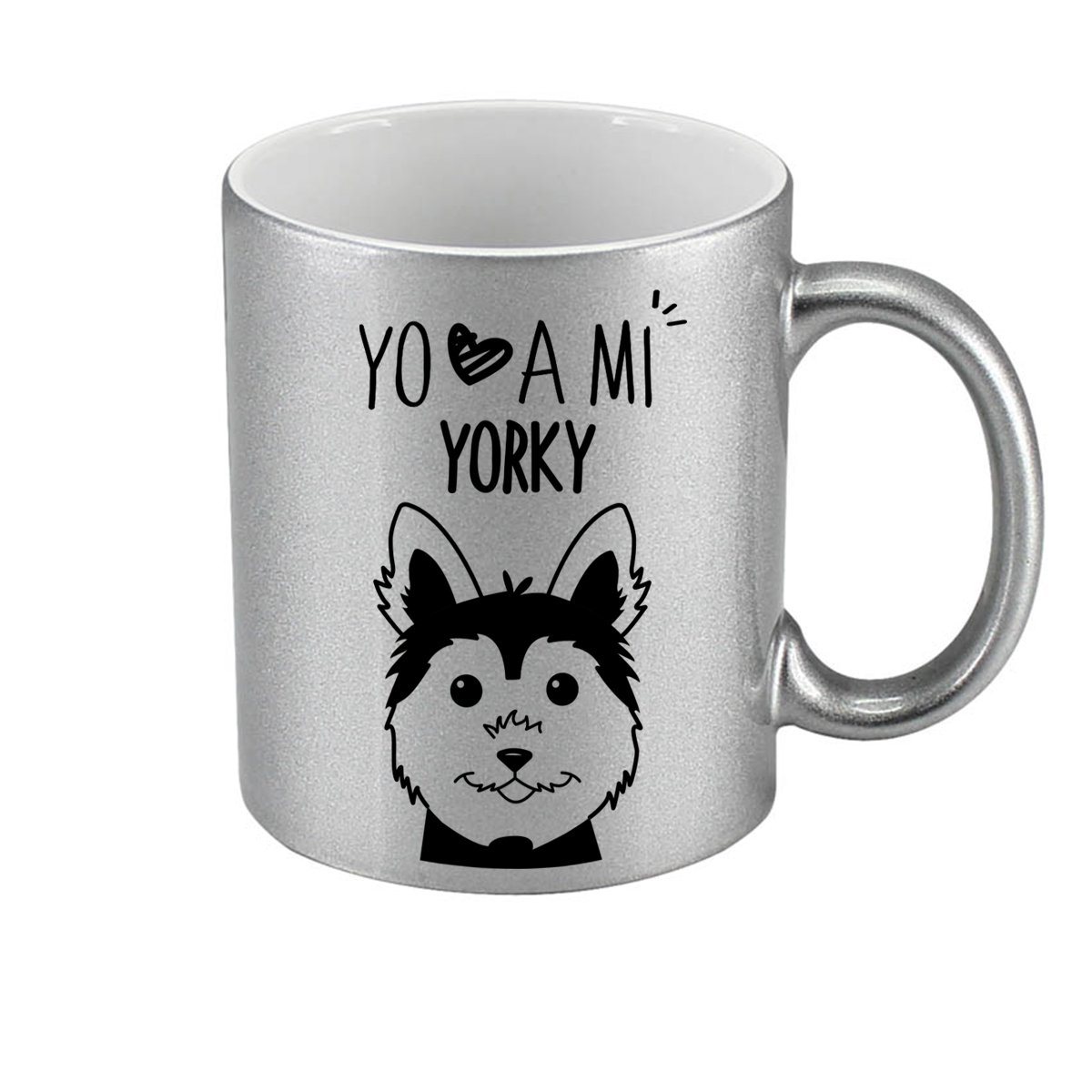 Tazón Color Yorky Tienda Petfy Plateado