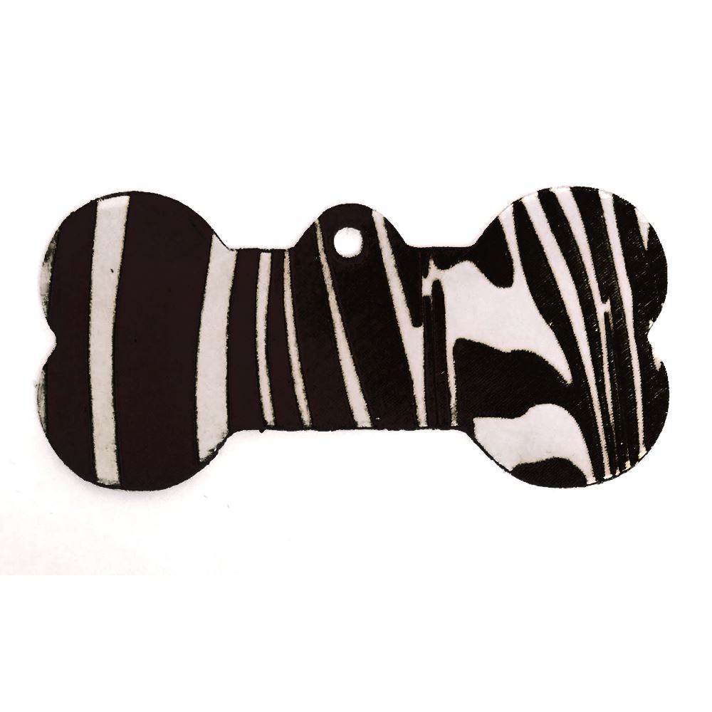 Hueso Acero Inoxidable Grande zebra Identificación Grabado 2