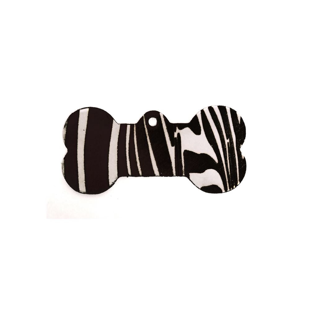 Hueso Acero Inoxidable Mediano zebra Identificación Grabado 2