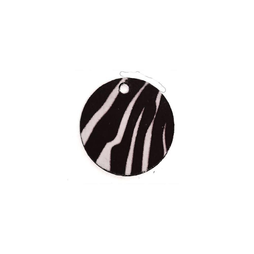Redonda Acero Inoxidable Mediana zebra Identificación Grabado 2