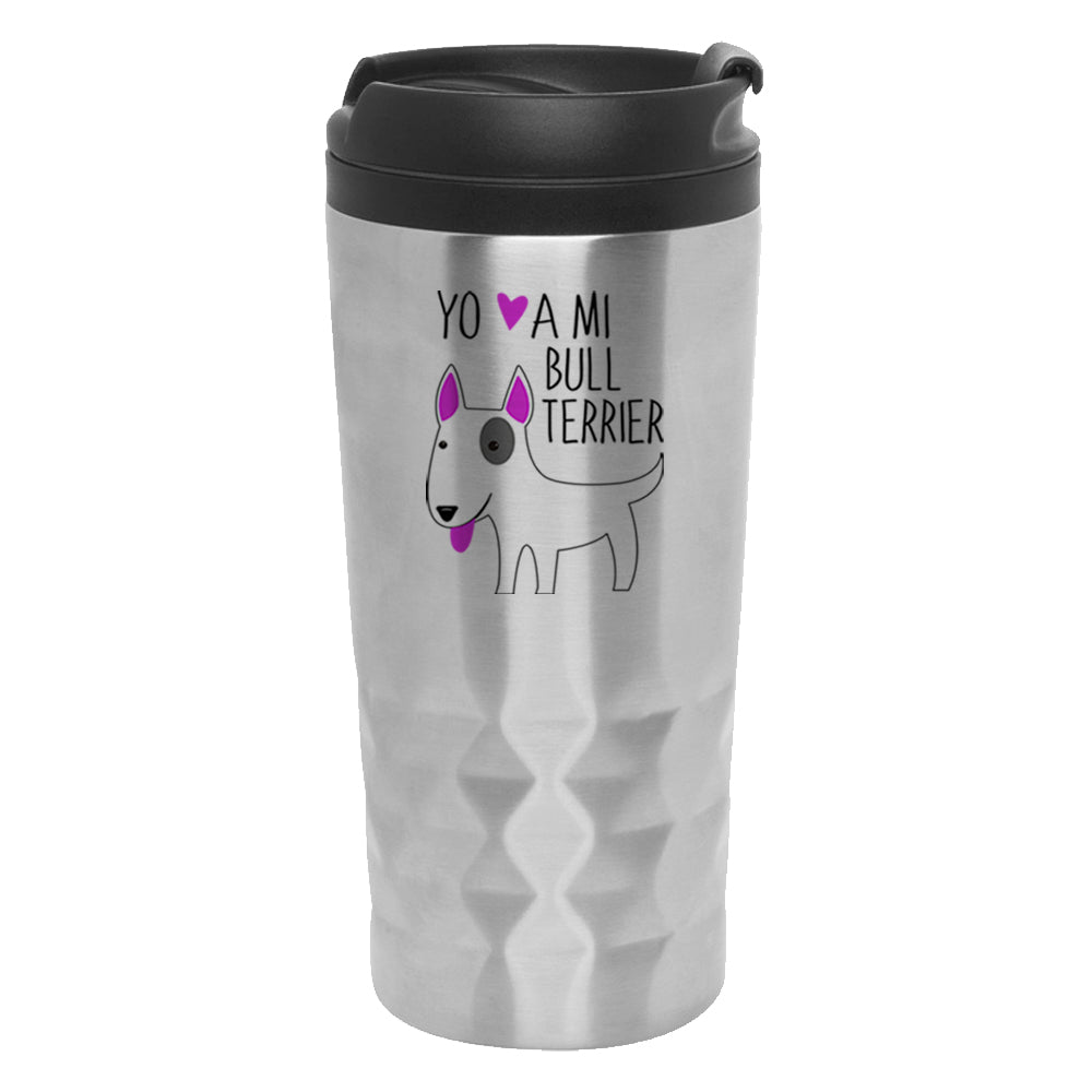 Mug Diamantado - Bull Terrier Yo amo a mi