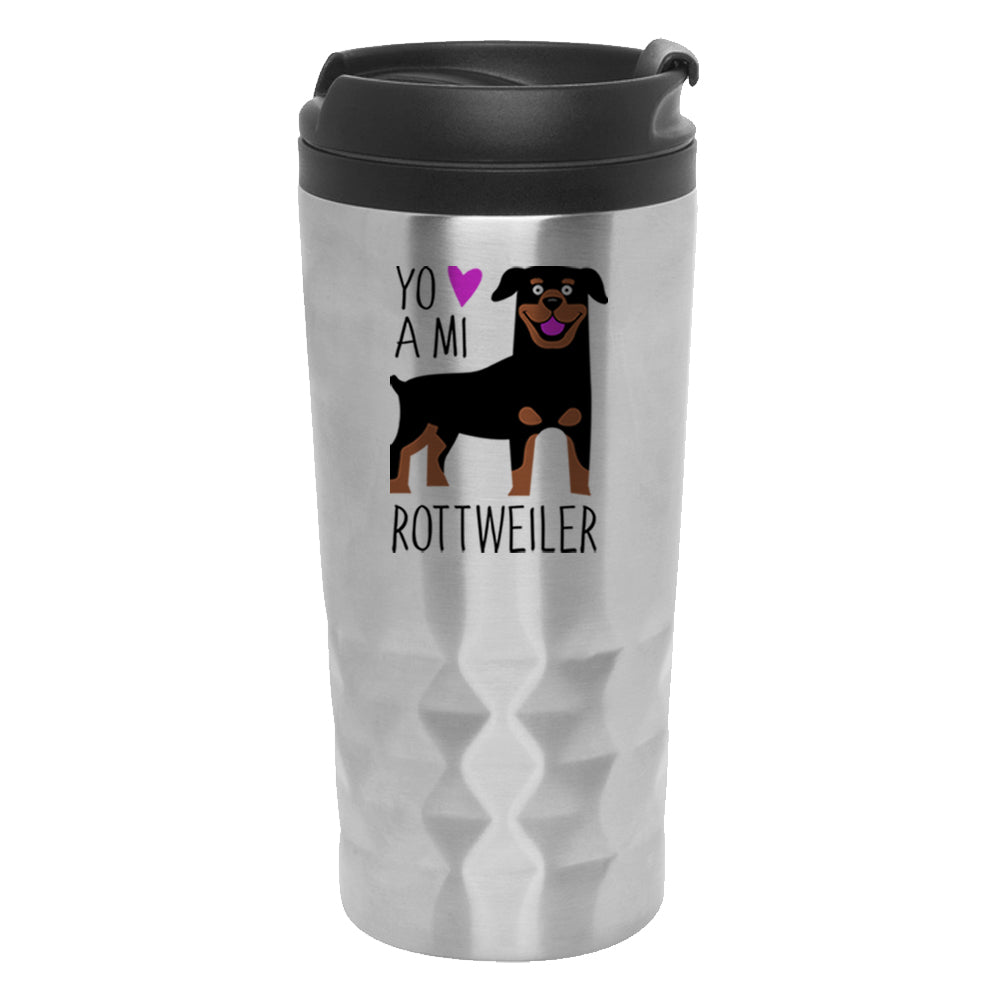 Mug Diamantado - Rottweiler Yo amo a mi