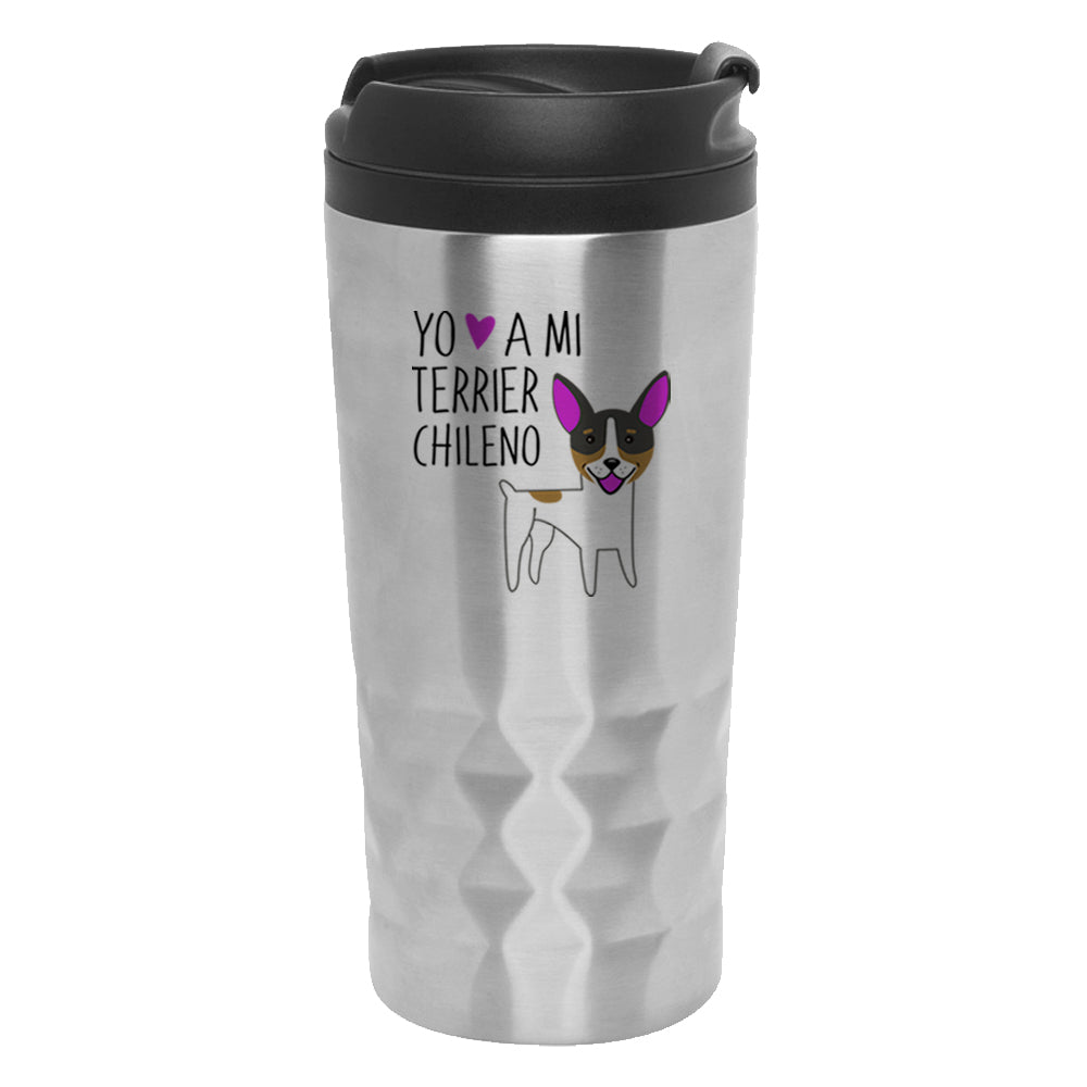 Mug Diamantado - Terrier Chileno Yo amo a mi